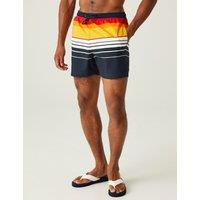 Loras Quick Dry Pocketed Striped Swim Shorts