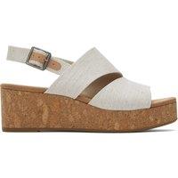 Canvas Buckle Wedge Sandals