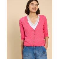 Pure Cotton V-Neck Button-Through Cardigan