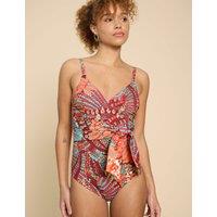 Printed V-Neck Swimsuit