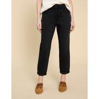 White Stuff Freya Mid Rise Straight Leg Jeans Black