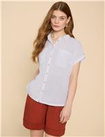 Pure Cotton Textured Button Through Shirt