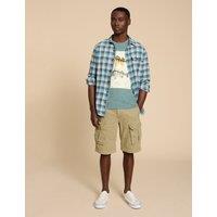 White Stuff Pure Cotton Cargo Shorts Natural