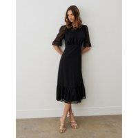 Round Neck Midi Tiered Dress