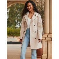 Double Breasted Longline Trench Coat