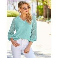 Pointelle V-Neck Jumper