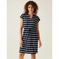 Bayletta Cotton Blend Striped Waisted Dress