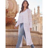 Cotton Blend Longline Cardigan