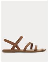 Leather Strappy Flat Sandals