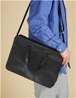 Leather Pebble Grain Messenger Bag