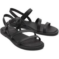 Leather Strappy Flat Sandals