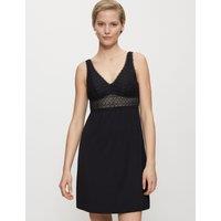 Triumph Aura Spotlight Modal Rich Lace Chemise Black