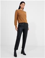 Leather Tapered Ankle Grazer Trousers