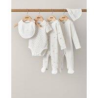5pc Pure Cotton Patterned Starter Set (7lbs-9 Mths)