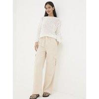 Mid Rise Wide Leg Cargo Jeans