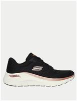 Skechers Arch Wide Fit 2.0 Glow The Distance Trainers Black Mix