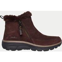 Suede Faux Fur Trim Flat Ankle Boots