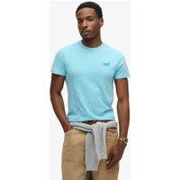 Superdry & Co Slim Fit Pure Cotton Crew Neck T-Shirt Light Blue