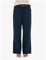 Pure Linen Wide Leg Trousers