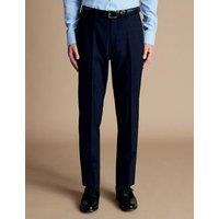 Slim Fit Super 120s Wool Check Suit Trousers