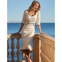 Textured Sweetheart Neckline Tailored Dress