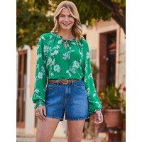 Floral Tie Neck Blouse