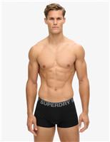 Superdry & Co 3pk Cotton Rich Jersey Trunks Grey Mix