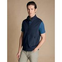 Pure Cotton Funnel Neck Zip Up Gilet