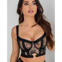 Pour Moi India Embroidery Wired Bustier Black Mix