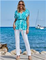 Mid Rise Straight Leg Jeans