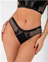 India Gatsby Mesh & Lace Briefs