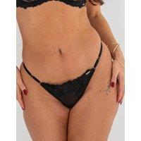 Pour Moi India Lace Thong Black