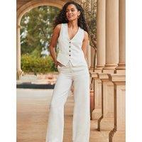 Linen Rich Wide Leg Trousers