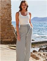Striped Wide Leg Trousers