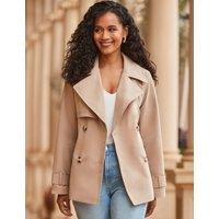 Belted Short Trench Coat