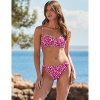 Printed Padded Bandeau Bikini Top