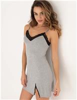 Pour Moi Sofa Loves Lace Hidden Support Chemise Grey Mix