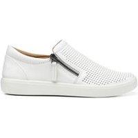 Daisy Extra Wide Fit Leather Zip Trainers