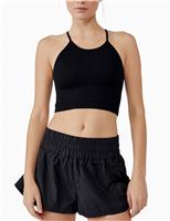 FP Movement Crew Neck Running Crop Top Black