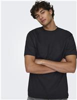 ONLY & SONS Cotton Crew Neck T-Shirt White