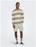 ONLY & SONS Elasticated Waist Shorts Beige