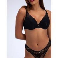Boux Avenue Amber Lace Wired Plunge Bra (A-G) Black