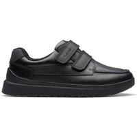Clarks Leather Riptape Trainers (10 Small - 2.5 Large) Black