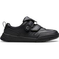 Clarks Kids' Leather Riptape Trainers (10 Small - 2 Large) Black