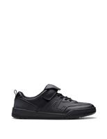 Clarks Leather Riptape Trainers (3 Large - 8 Large) Black