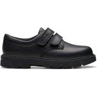 Clarks Kids' Leather Riptape School Shoes (10 Small - 2.5 Large) Black