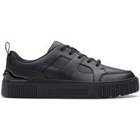 Clarks Kids' Leather Trainers (3 Large - 8 Large) Black