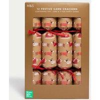 12 Festive Game Christmas Crackers - Sausage Dogs Design