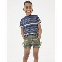 Pure Cotton Camouflage Cargo Shorts (3-13 Yrs)