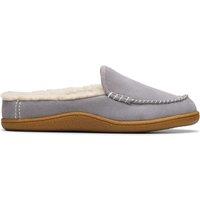Suede Faux Fur Lined Mule Slippers